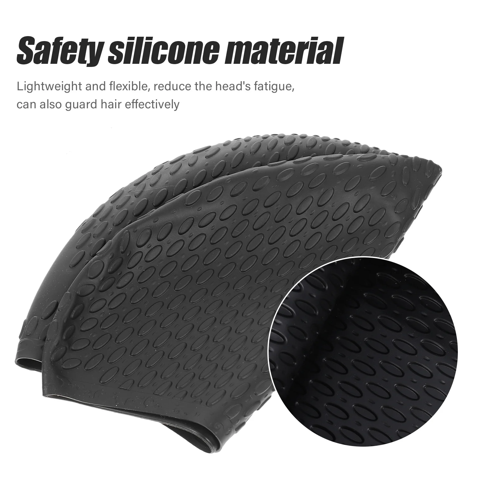 

Waterproof Silicone Swimming Hat Stylish Head Protection Water Drop Shape Bath Cap Elastic Unisex Summer Swim Cap