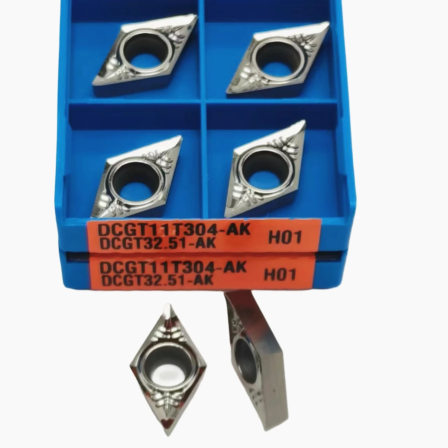 Koesotr 100% DCGT11T302ดั้งเดิม DCGT11T308 DCGT11T304 AK H01กลึงใบมีดกลึงสำหรับอลูมิเนียม