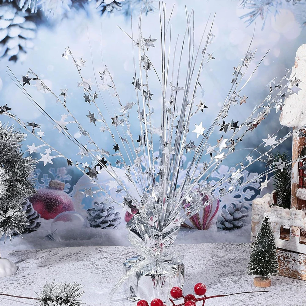 

Silver Foil Spray Centerpieces Table Decorations Star Shaped Party Favors For Winter Wedding Birthday Graduation Home