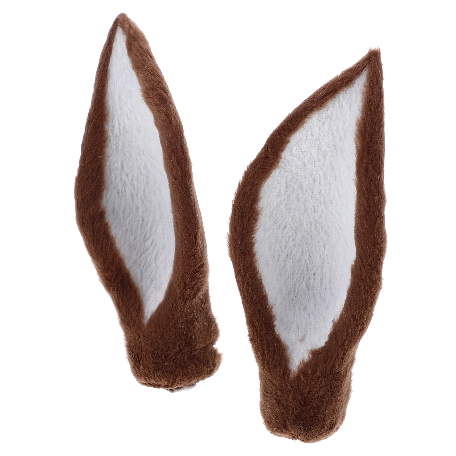 

2 Pcs Deer Ear Headdress Artificial Earmuffs Costume Decorative DIY Hair Prop Accessories Yellow Soft Christmas