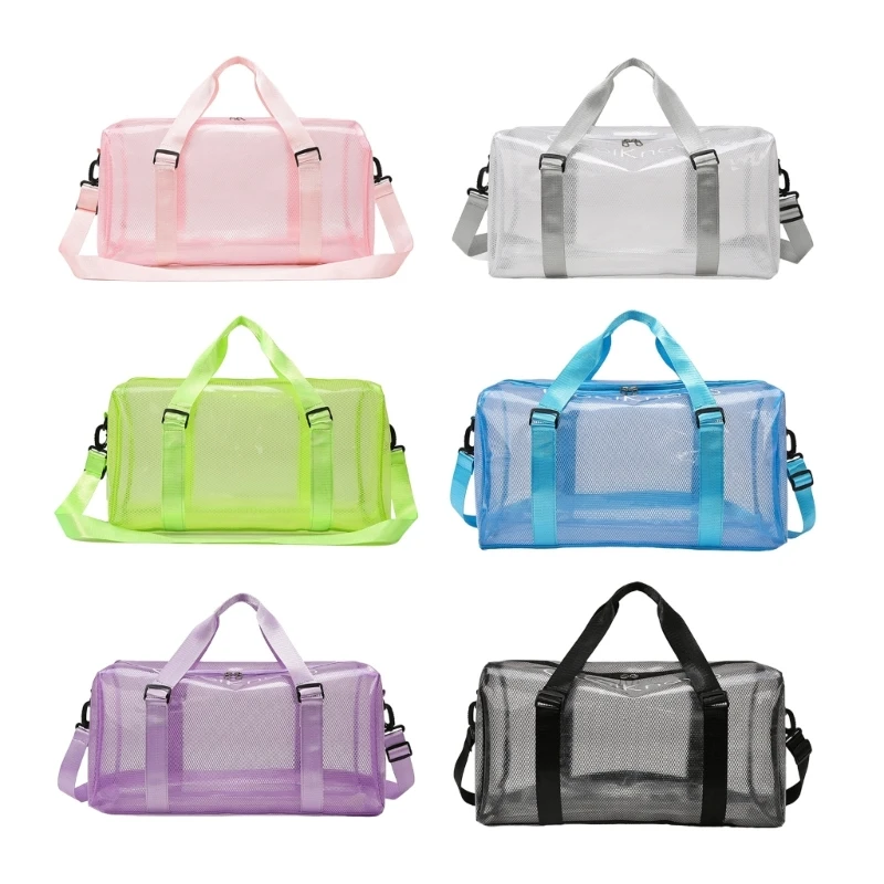340D Summer Sport PVC Duffle Bag Water resistant Lightweight Design Shoulder Bags For Fitness Travel And Daily Use