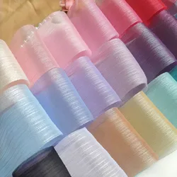 Silk Ribbon Chiffon Silver Sparkling Wrinkle Mesh Accessories Bright Wrinkle Gift Box Flower Bundle Packaging Snow Yarn Ribbon