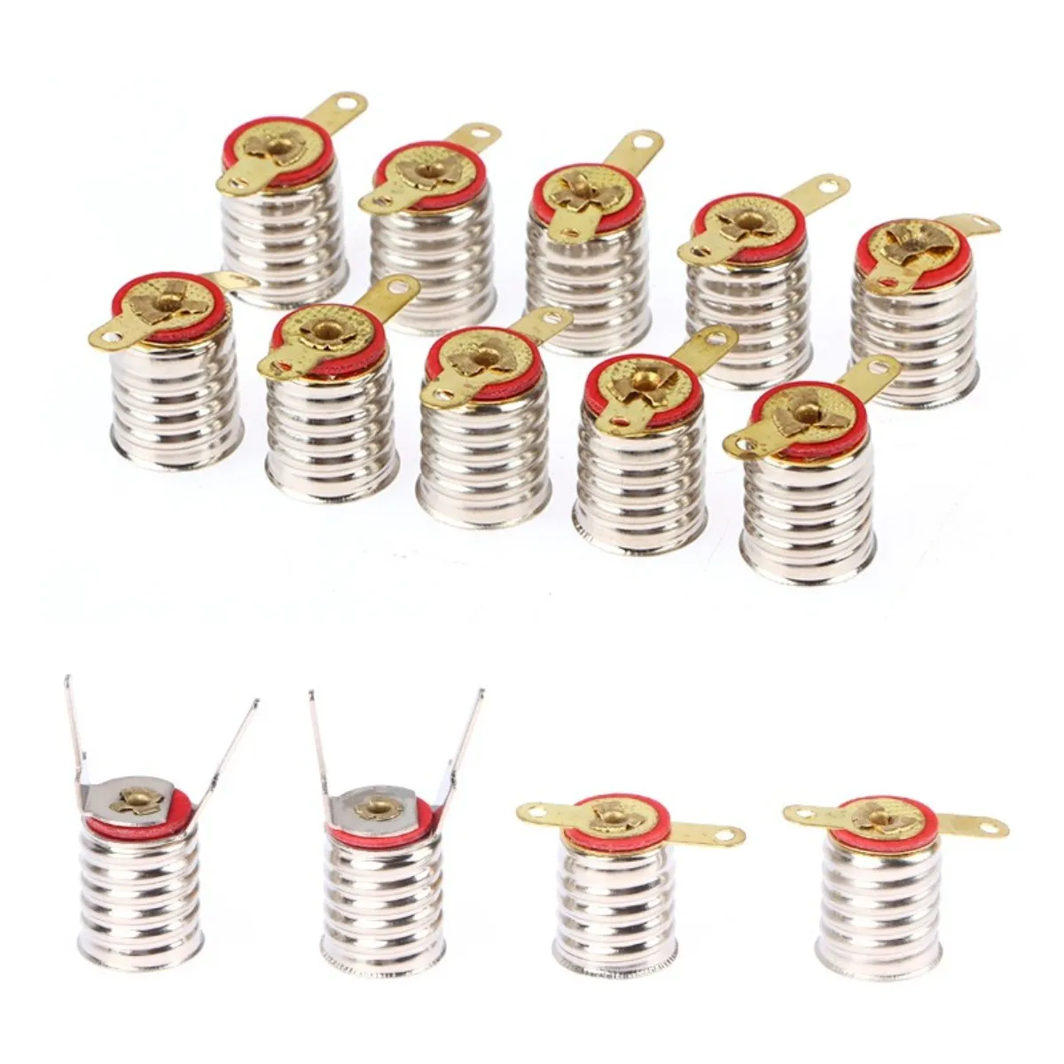 

10PCS E10 Lamp Base Holder Bulbs Light Base Socket Home Experiment Circuit Electrical Test Accessories Replacement Parts New
