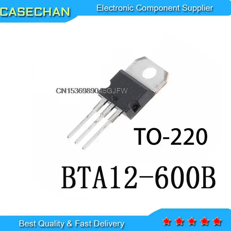 10PCS New and Original BTA12 600B TO-220 BTA12-600B 