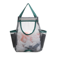 Large Capacity Wall-Mounted Plastic Bag Storage Organizer with Pockets on Both Sides for Reusable Shopping Bags