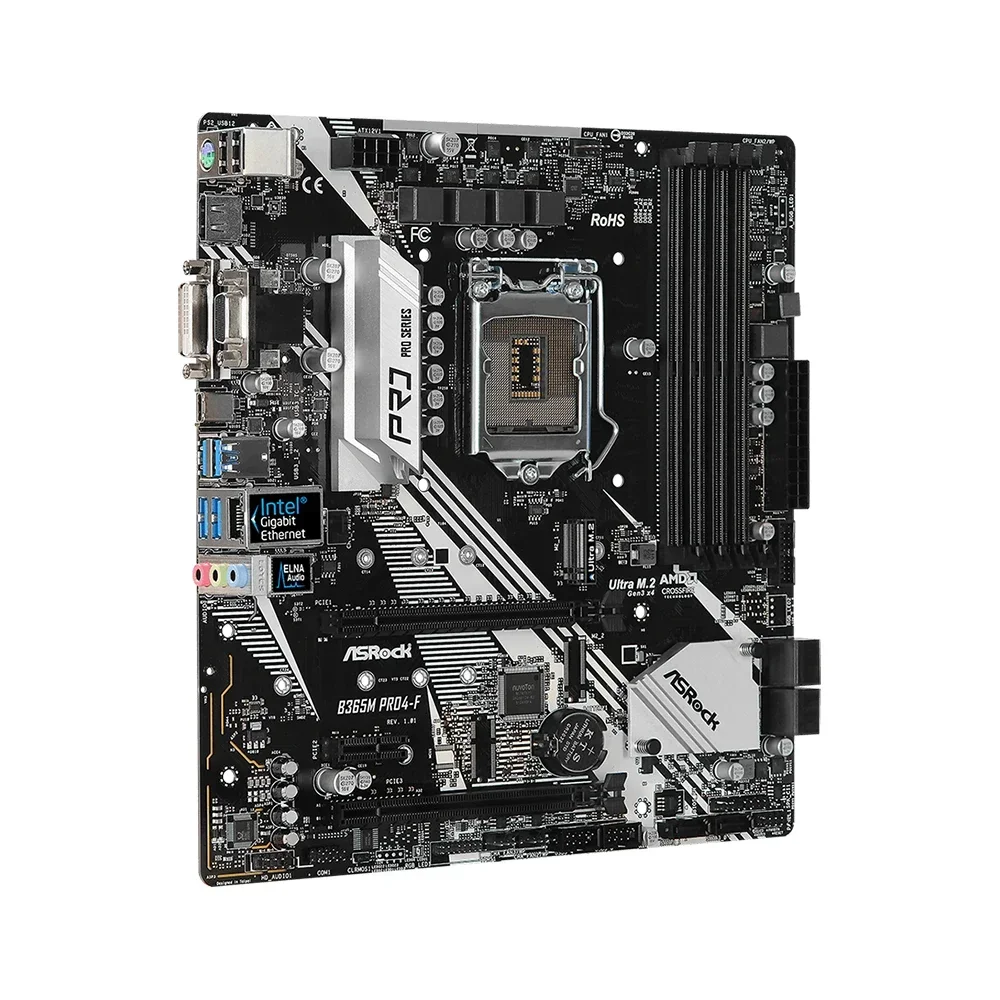 ASRock B365M マザーボード LGA 1151 Intel B365 DDR4 2666 第 9 世代および第 8 世代 Intel Core プロセッサをサポート PCIe 3.0 USB 3.1 Micro ATX