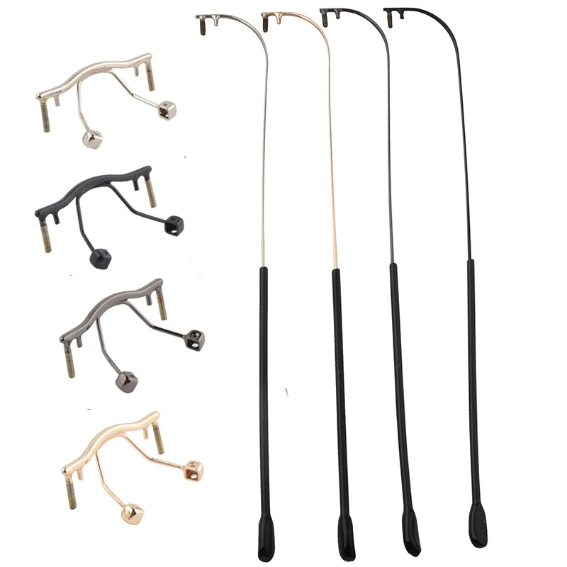 

10sets rimless eyewear metal temple nose pad arm holder with nose pad screw model