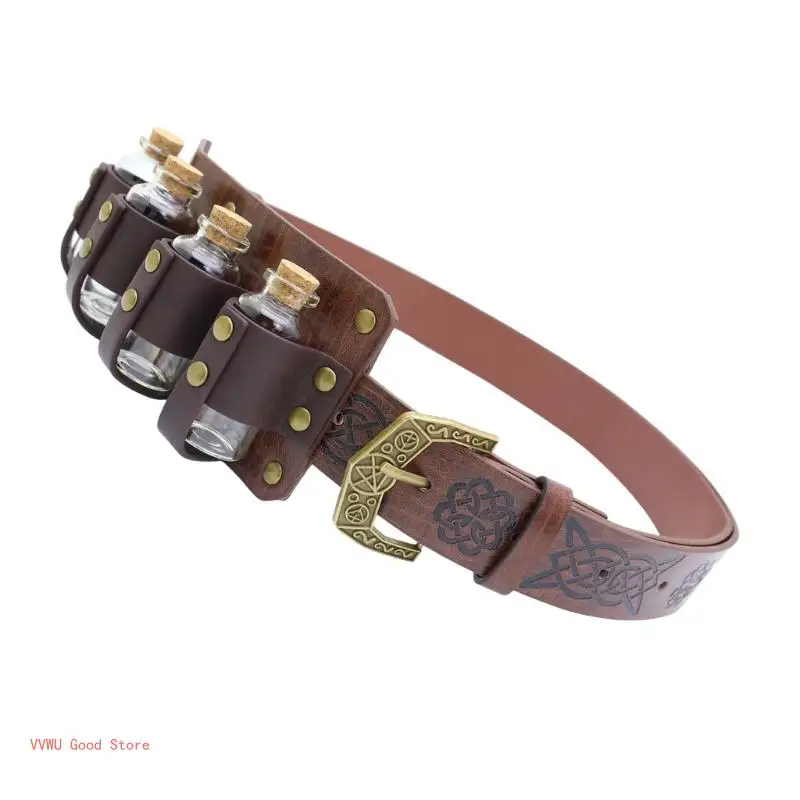 Leather Belt Set Medieval Styles Waist Belt Role Playing Belt Gothicism Attires