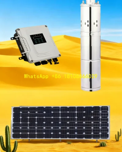 

2200W 220V Heavy-Duty Solar Water Pump for Livestock Farms Flow Rate:7m3/h Well Depth /Head:238m Outdoor-Resistant