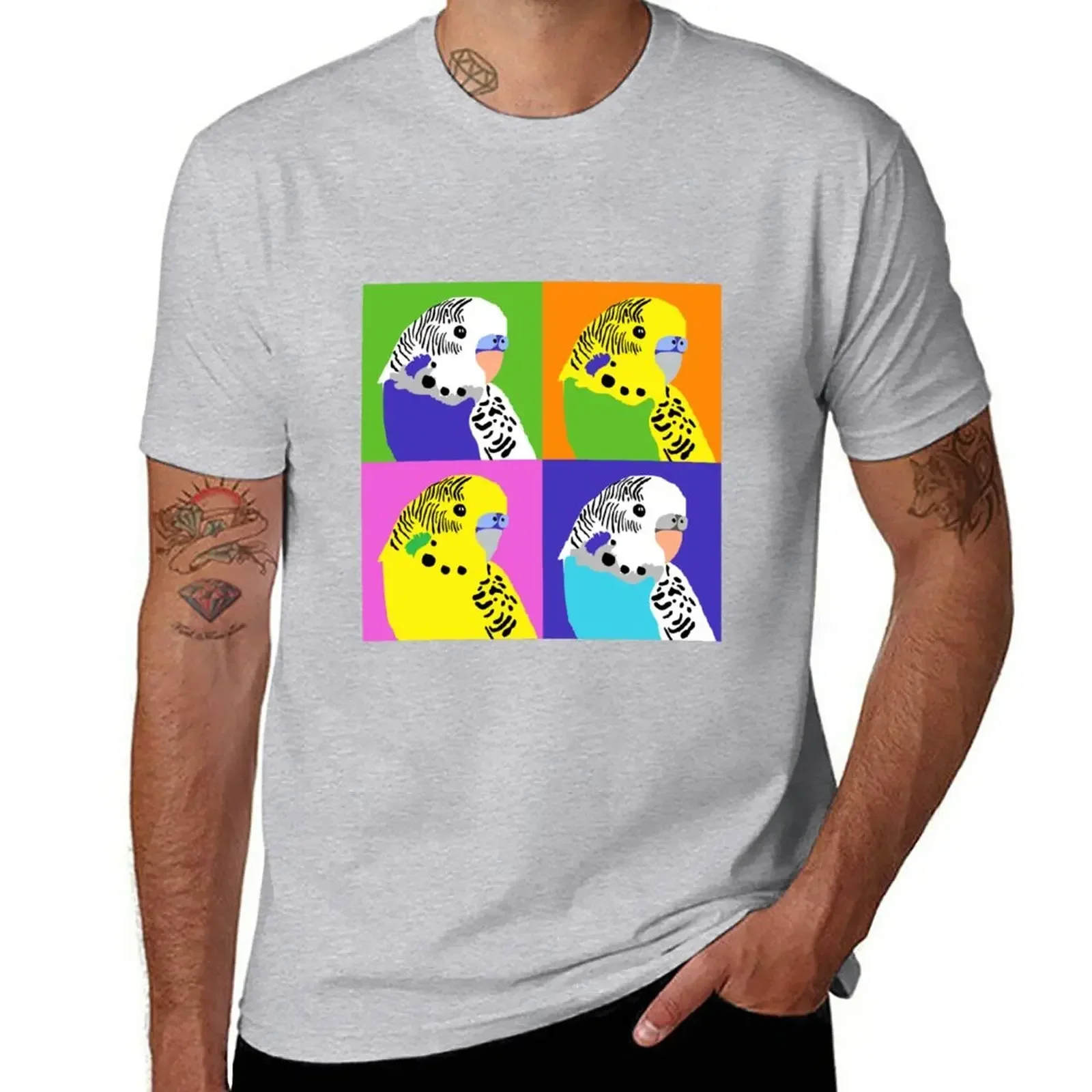 graphics boys whites tops black t shirts for men The budgerigars T-Shirt harajuku oversized t shirt