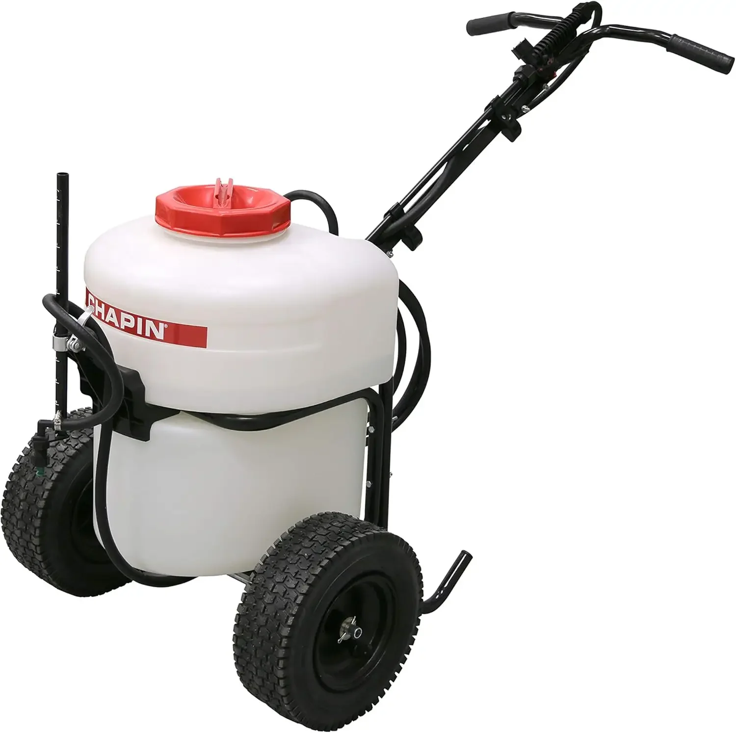 Made in The USA 12 Gallon Rechargeable Battery Powered Push Sprayer That Sprays for 1.75 Hours Per Charge