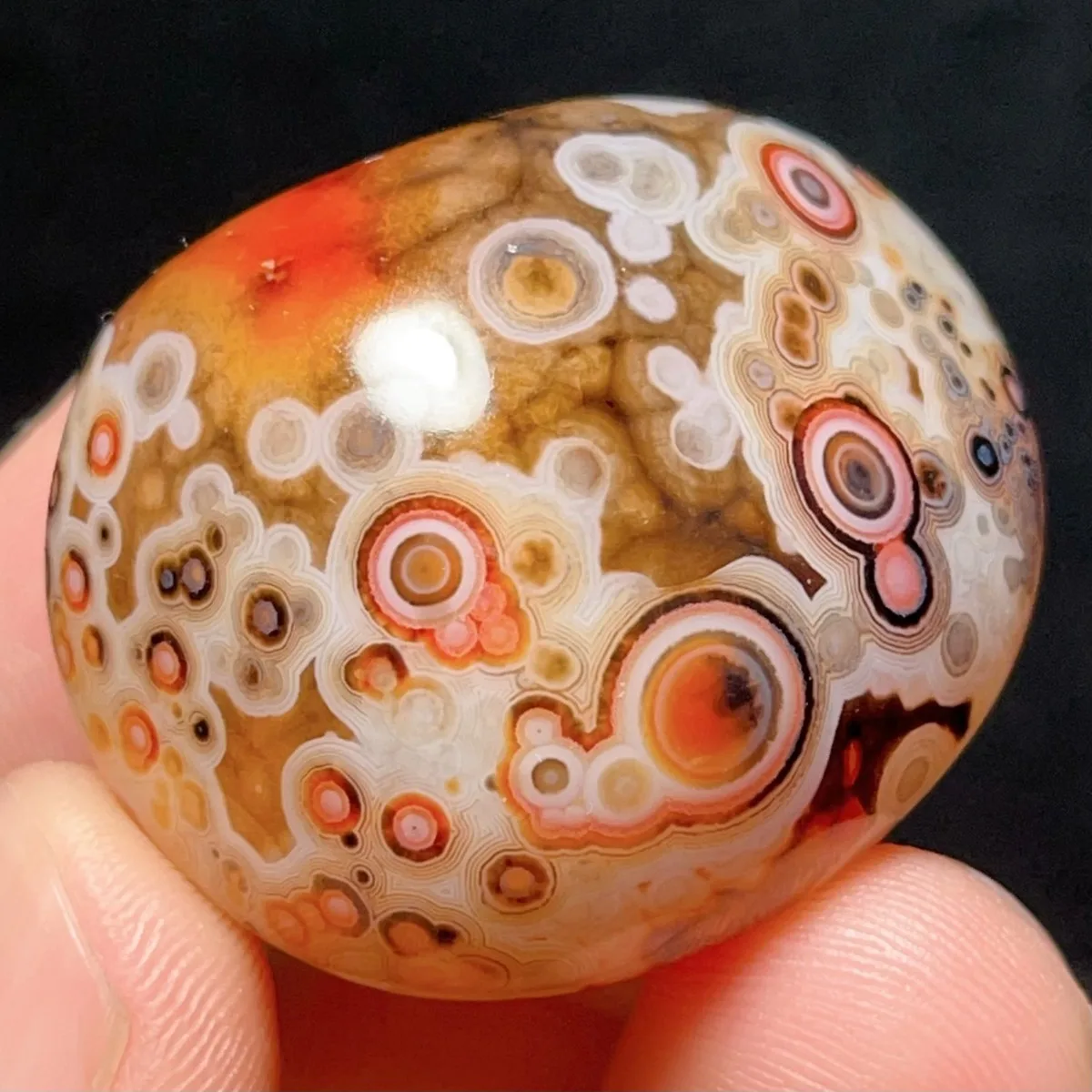 Banded Agate Loose Gemstone, Multi Color, Polished Tumbled, Terrarium Decor, Natural Stone, Crystal Collection, Table Display