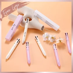 4 in 1 Eyebrow Eyeliner Lipliner Highlighter Pencil Custom Logo Matte Vegan Makeup Pen Flexible Long Lasting Pink White Black