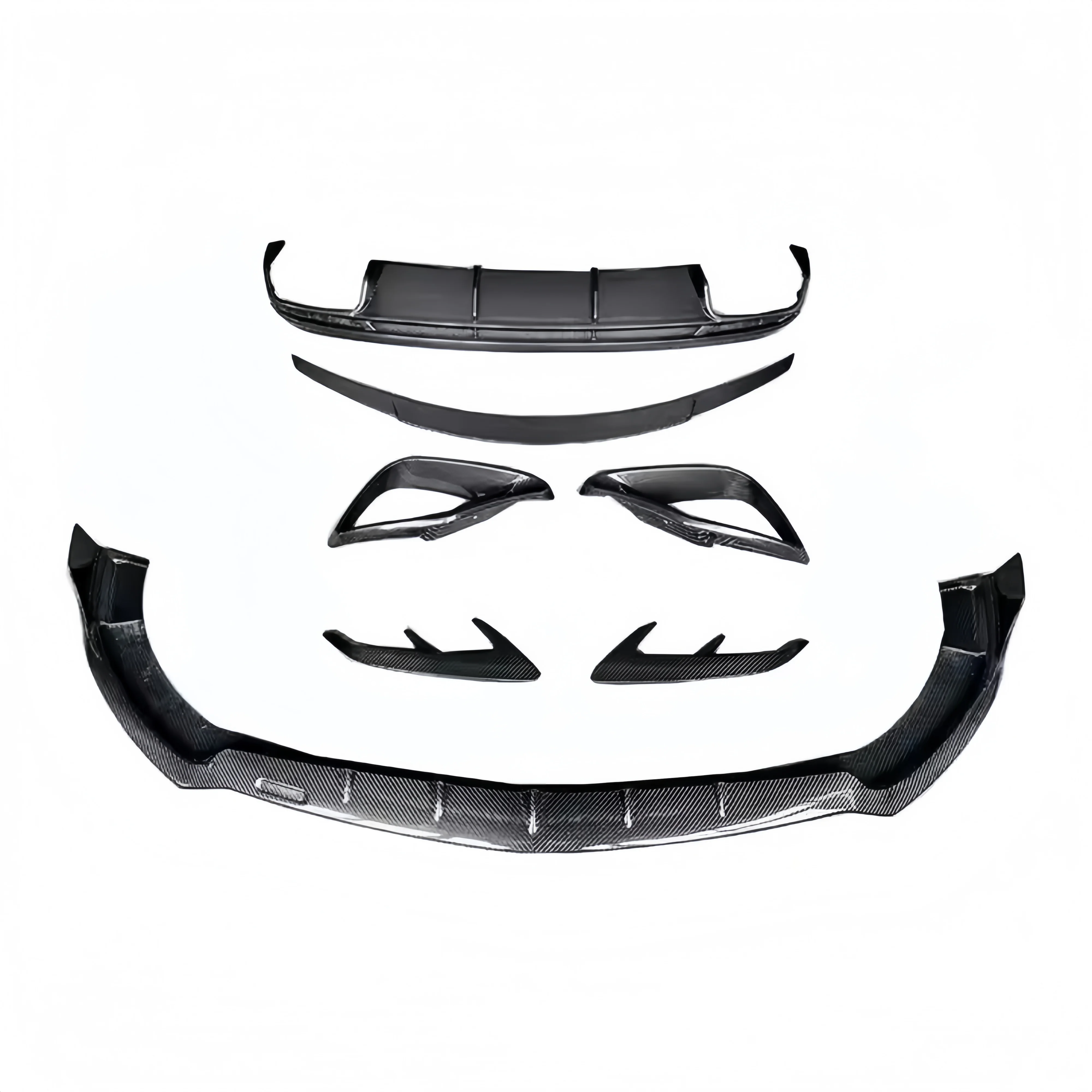 

Modified B-style Dry Carbon Fiber Front Lip Rear Diffuser Spoiler Bumper Vent for Mercedes Benz W217 Body Kit