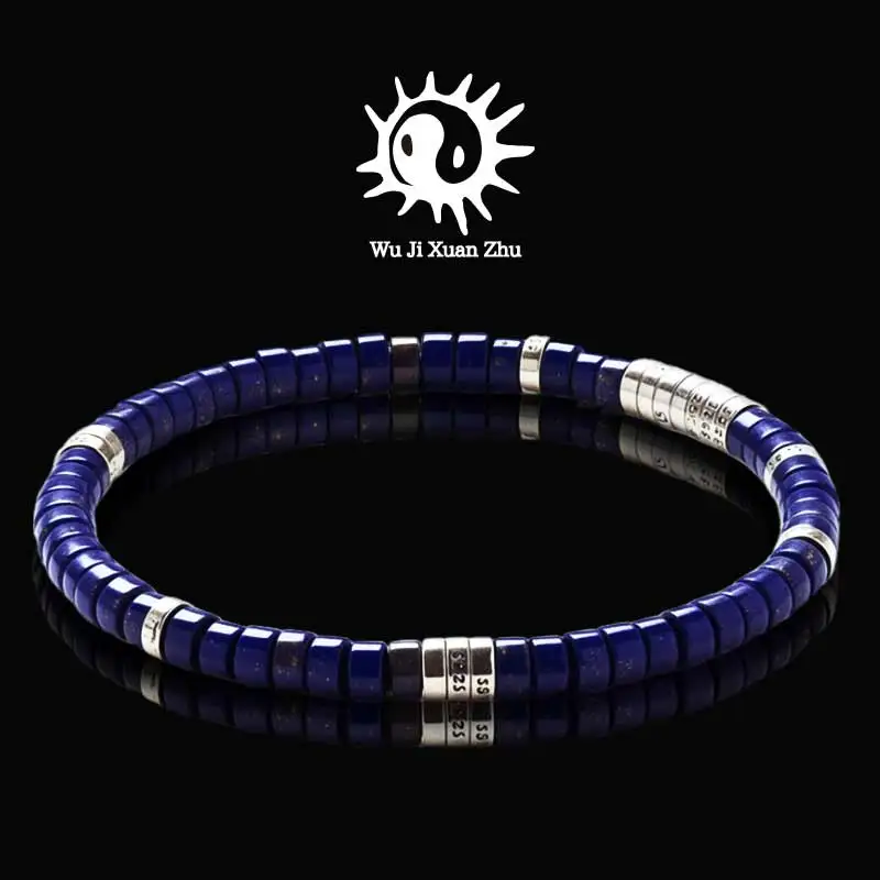 

Браслет из натурального лазурита, нишевый браслет одного круга, эластичная нить, ручная веревка, цепочка из агатового нефрита