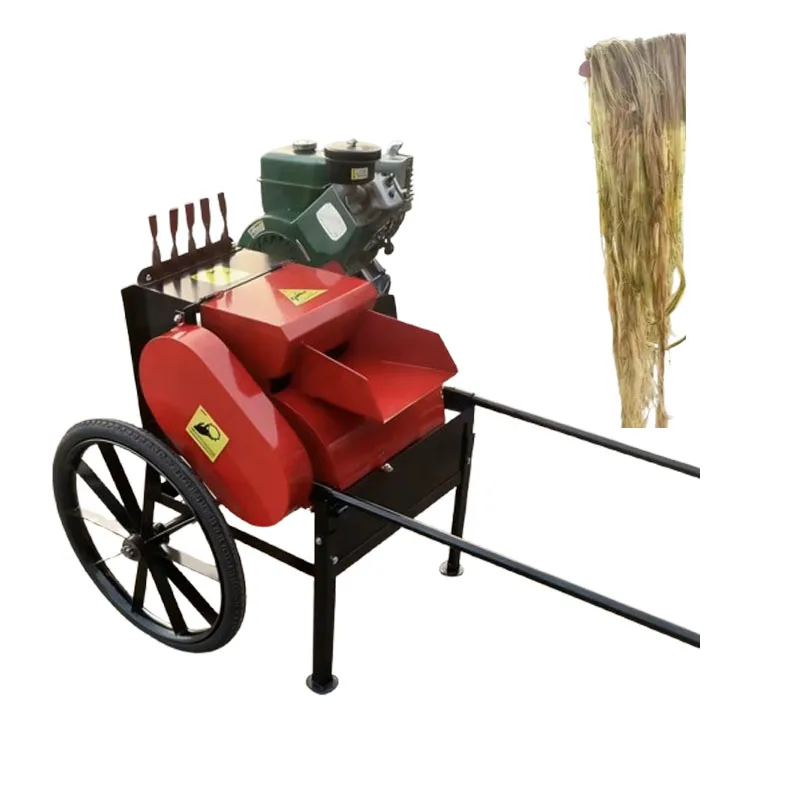 YW Industrial Hemp Ramie Sisal Jute Fiber Stripper Decorticator Extraction Machine Engine Multifunctional Farm Plant Fiber