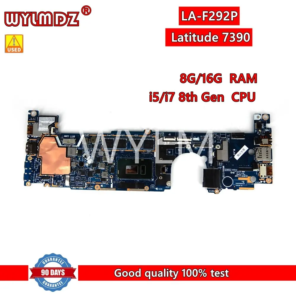 

LA-F292P i5/i7 8th Gen CPU 8G/16G RAM Notebook Mainboard For Dell Latitude 7390 Laptop Motherboard CN 0JFGFN 041M0M