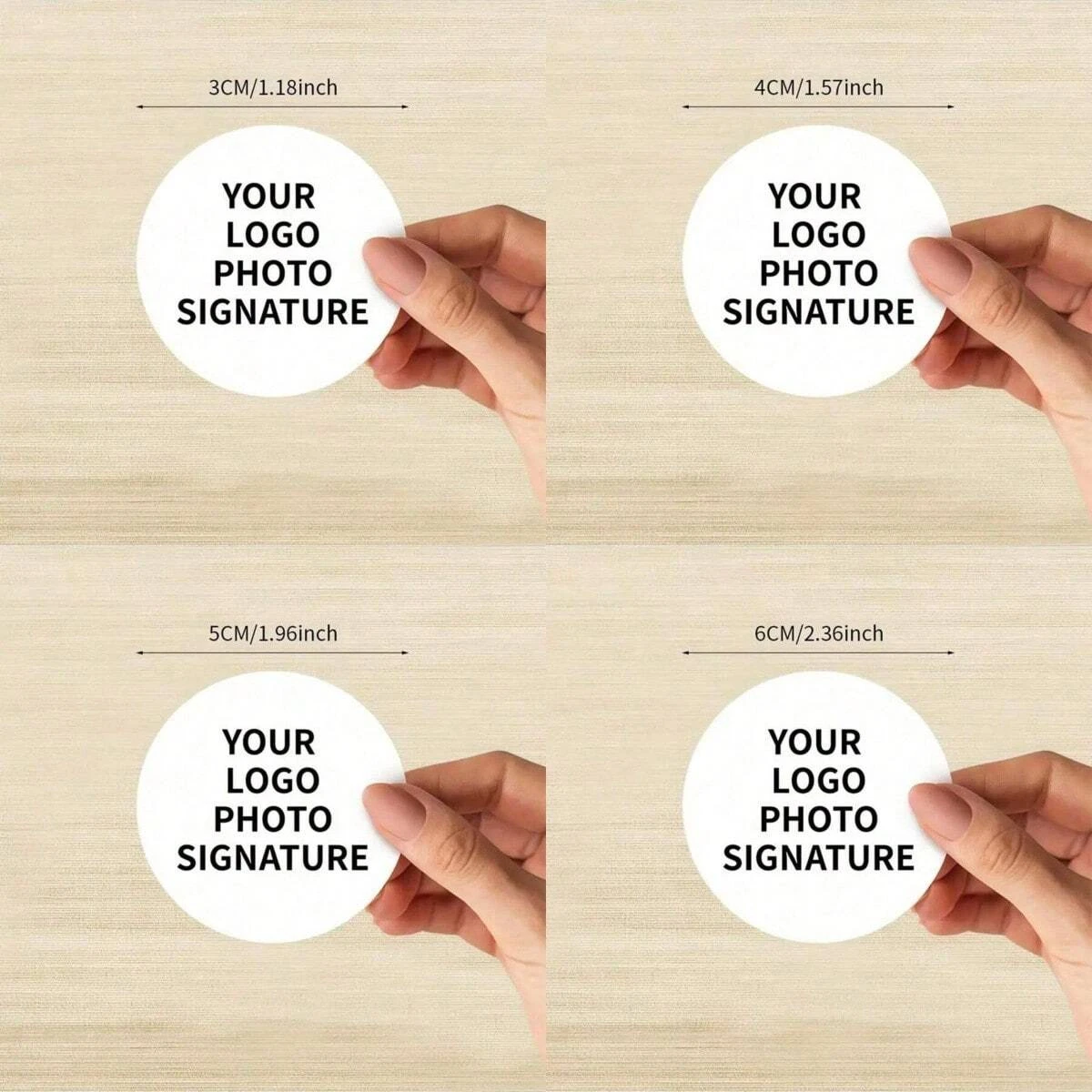 100 قطعة 2.5 بوصة ورق مستدير غير مطلي ملصقات مخصصة مميزة هدايا اسم شعار الأعمال الشخصية #5