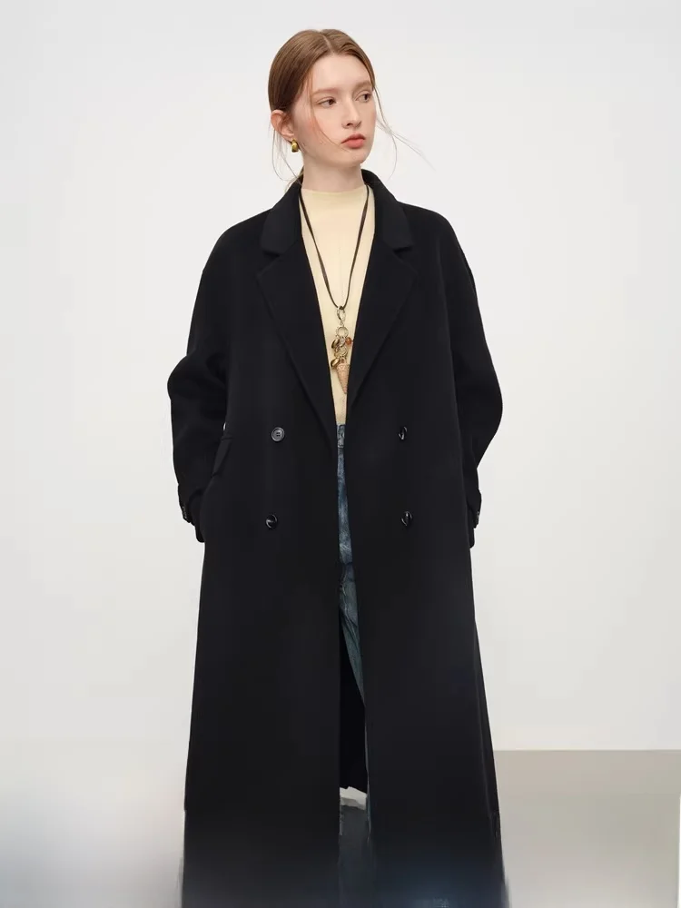 

Шерстяное пальто Land Diamond Tailoring Series, малый размер, женское, зимнее, модное, на двух пуговицах, полностью из шерсти, длинный пальто-костюм