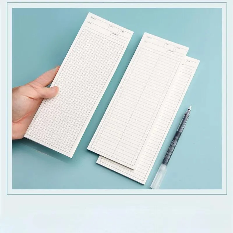 1 Stück langer Notizblock, Notizblöcke, Schreibnotiz, Schule, Büro, einfacher, nicht klebriger Notizblock, 9 x 25 cm