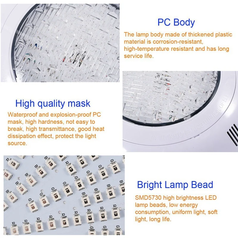 Pool Light RGB LED Pool Light With Remote Controller RGB Multi Color Outdoor LED Underwater IP68 Waterproof Lamp