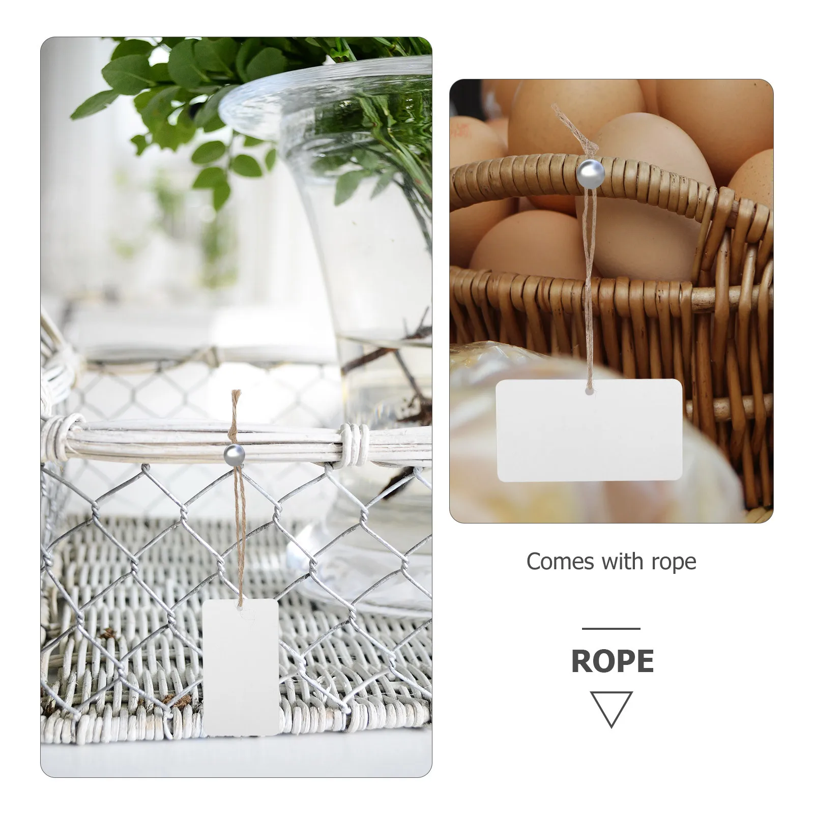 

20Sets Acrylic Basket Tags Clear Blank Writable Labels Hanging Organizer Tags for Storage Pantry Acrylic Blanks Ornaments