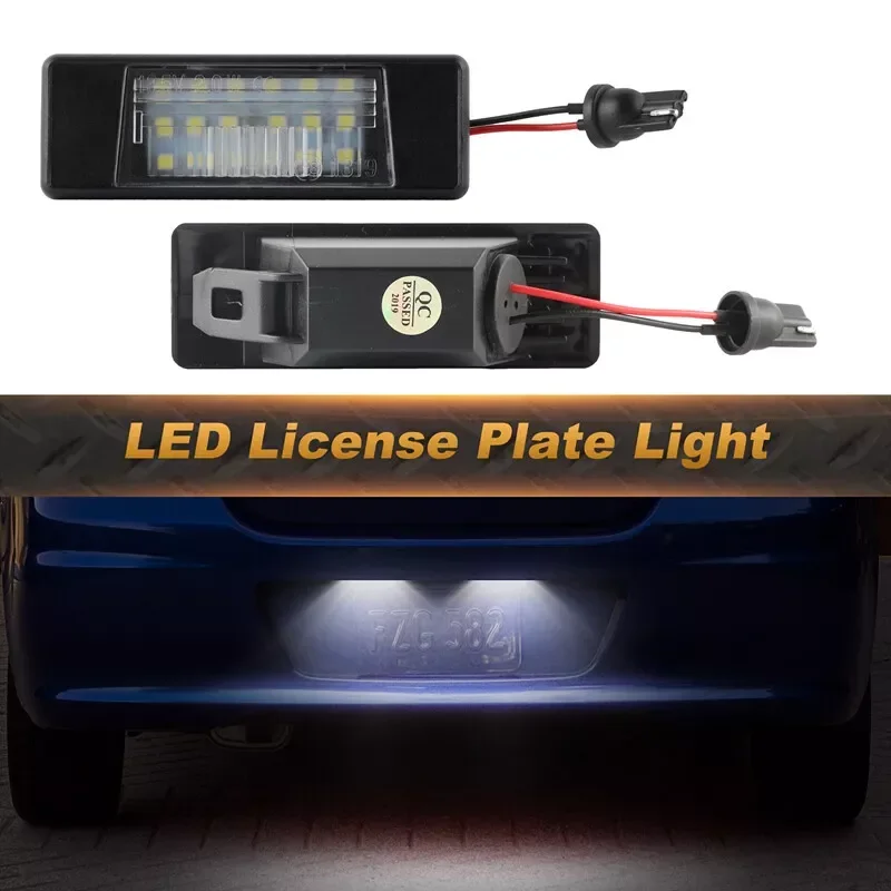 2 قطعة لوحة ترخيص مُضاء ضوء لنيسان قاشقاي J11 بريميرا P12 باثفندر R51 X-Trail T31 Juke F15 ميكرا فيرسا إنفينيتي Q50 #6