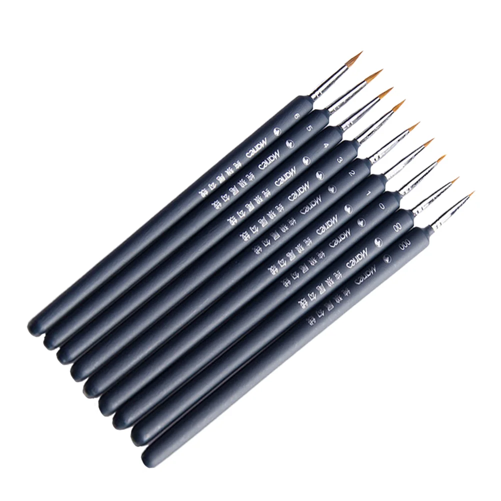 6 Pcs Oil Paint Brushes Water Drawing Pen Detail Painting Accessories Portable Paintbrush Student