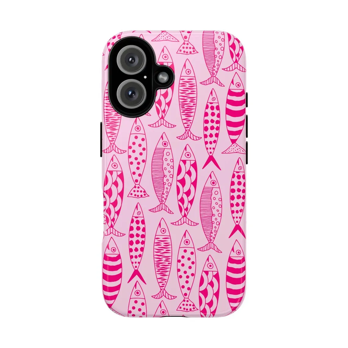 

Pink Salted Fish Luxury Design Phone Case for iPhone 17 16 15 14 13 12 11 7 8 Air Pro Max Plus Luxury Double-layer Back Cover