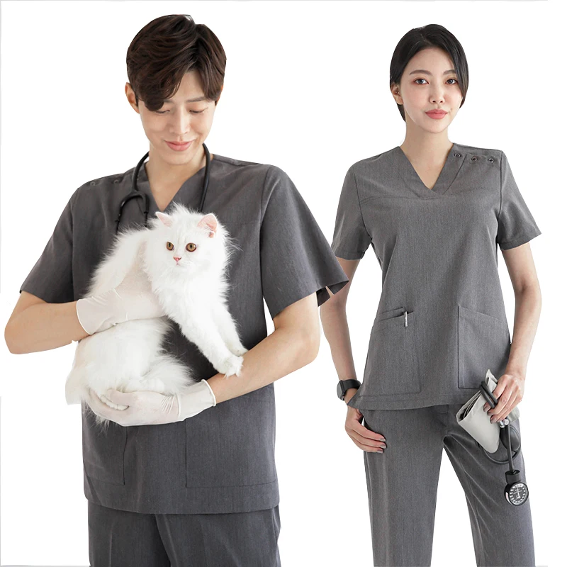 

2023 Korean Medical Cosmetology Hospital Nurse Scrubs Set Dental Clinic/Pet Hospital Doctor Work Uniform Wholesales