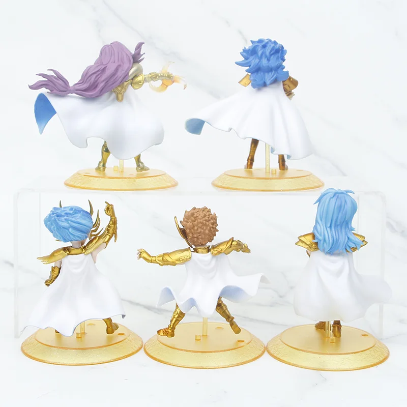 Anime Japonês Saint Seiya, Pano Mito, Leão, Aiolia, Aquário, Camus, Câncer, Máscara da Morte, Zodíaco Dourado, Ação Cavaleiro, 11cm