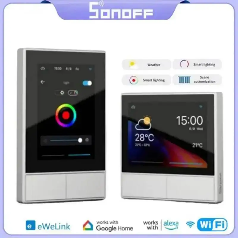 SONOFF NS Panel Smart Scene Wall Switch EU/ US Wifi Smlart Thermostat Display Switch App Control With Ewelink Alexa Google Home