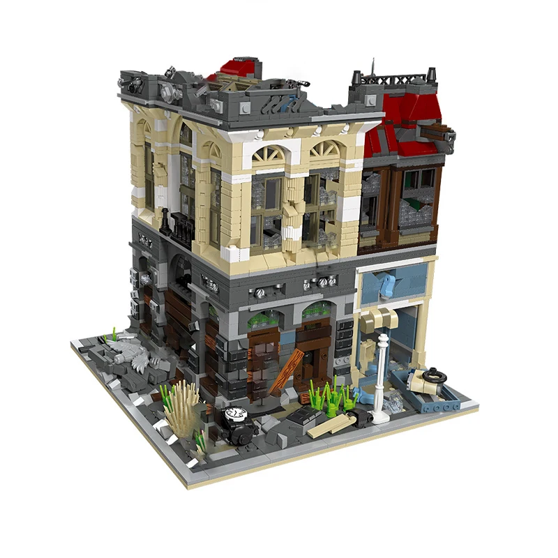 2835PCS MOC Doomsday Street View Bank Hoofdkantoor Bouwstenen Modulaire Architectuur Model Kit Puzzel Speelgoed voor Kinderen Geschenken