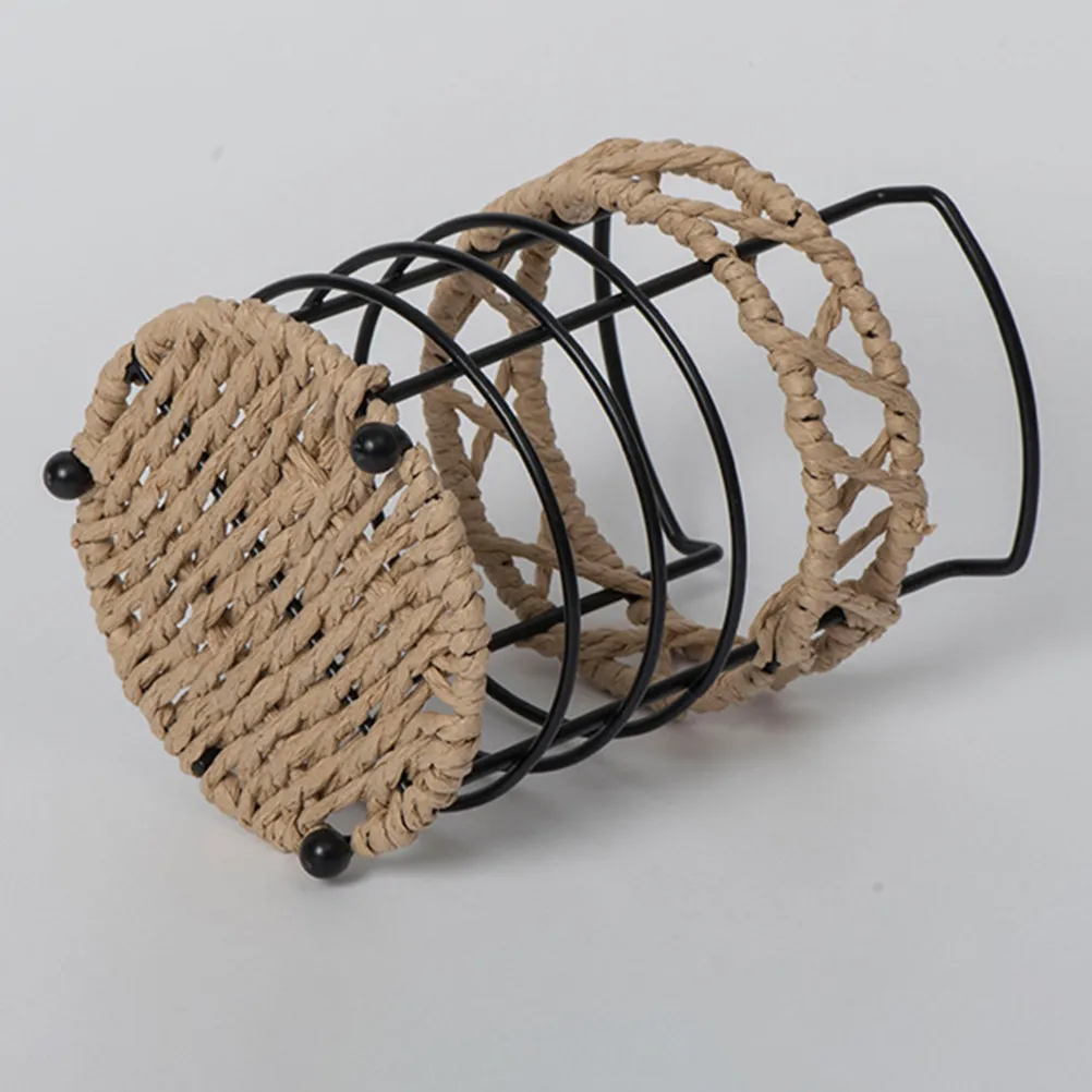Woven Desktop Pen Holder Sturdy Pencil Cup Organizer Large Capacity Multifunctional Office Desk Organizer Stationery Storage Pot