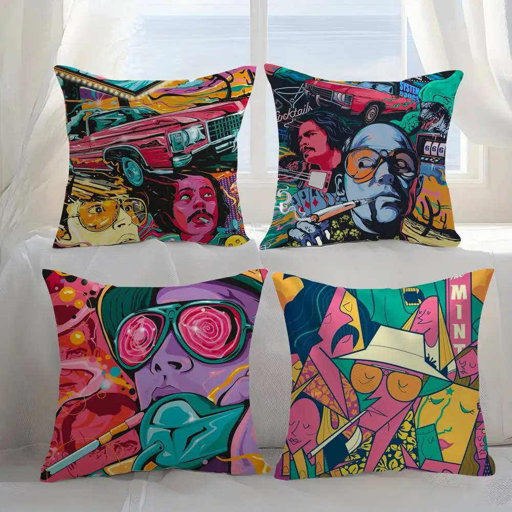 

Fear Loathing Las Vegas Pillow Case Sofa Short Plush Double-sided HD Printing Room Home Office Gift Cushion Cover