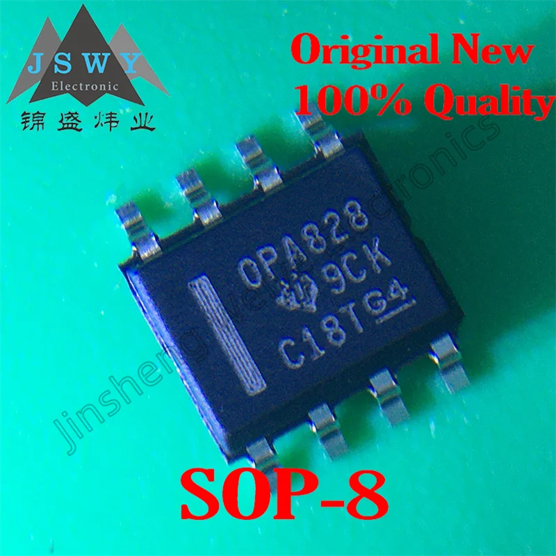 5 pieces free shipping OPA828 OPA828IDR 100% brand new and original high speed low noise single op amp chip SOP8 Electronics