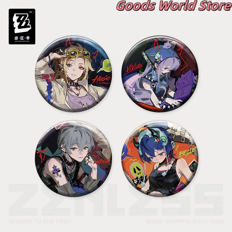 الأصلي هوغو فيفيان الحكيمة حسناء شارة الليزر تذكرة ملصق لوحة الماوس لعبة ZZZ Zenless منطقة صفر تأثيري حلي هدية الهالوين