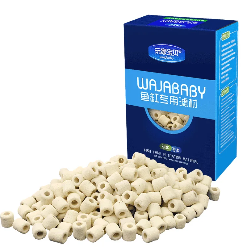 WAJABABY Micro-Porous Ceramic Rings - High Density Bio Filter Media for Superior Biological Filtration in Aquarium & Sump