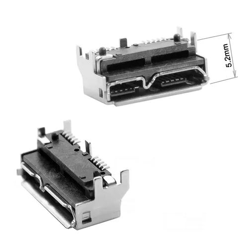 Imagen 2 del producto Puerto conector de interfaz de disco duro portátil hembra Micro USB 3,0 para enchufe de disco duro Samsung Toshiba H5.2mm