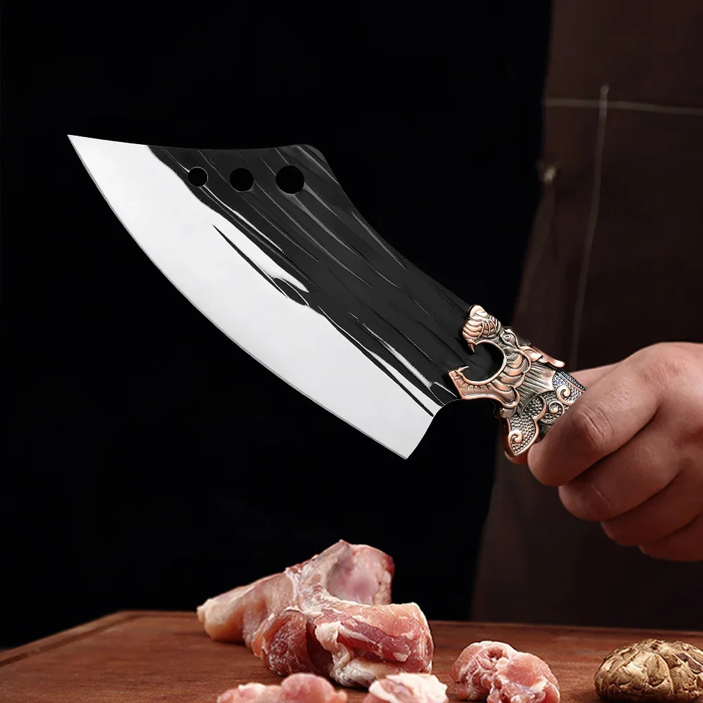 Coltello da caccia forgiato Coltello per disossare in acciaio inossidabile Mannaia Carne Pollo Coltelli da macellaio Coltello per sfilettare sushi Coltelli da cucina per chef