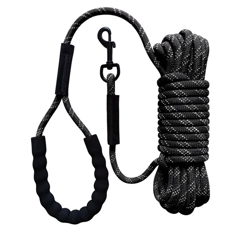 NEW HOT In Stock-Reflective Dog Leash-Le For Training And Walking-Comfortable Handle Design In Leather Pet Lead Supplies