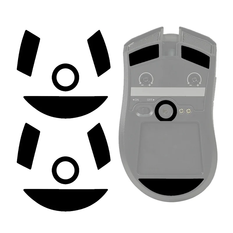 Hotline Games 3.0 Mouse Patins Pés de mouse para Razer Mamba 5G Gaming Mouse, almofadas de pés deslizantes, 2 conjuntos, 0,6 mm