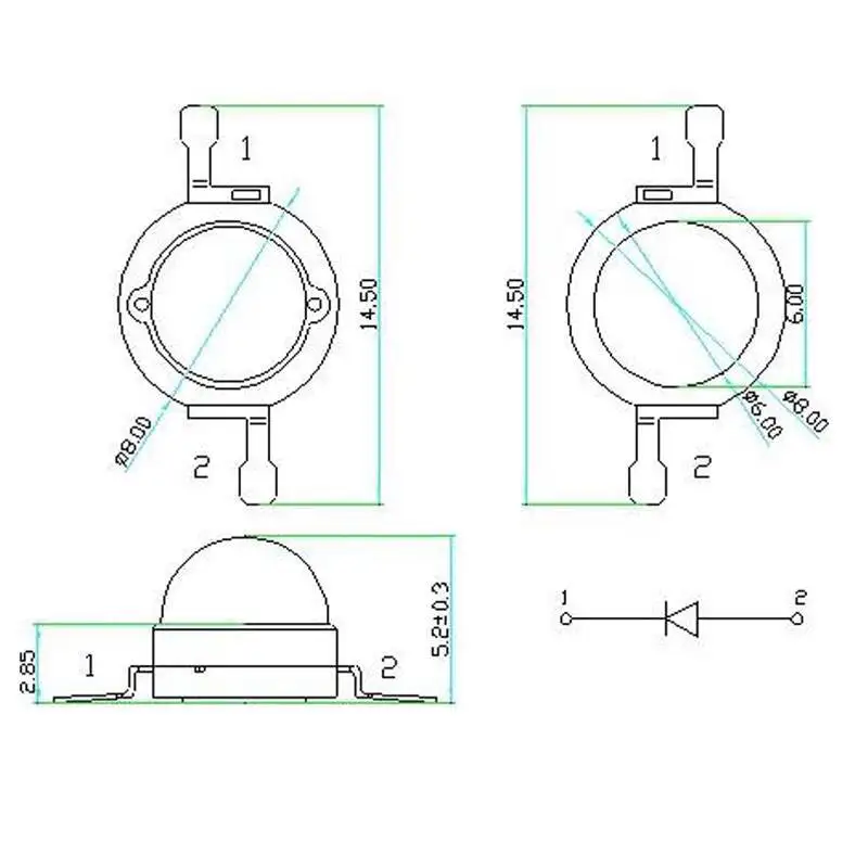 1~2~5 Stück 1/3/5/10W Hochleistungs-SMD-LED-Lichtperlen für Beleuchtung Weiß Rot Gelb Grün Blau Banknotenprüfung Sterilisation – Detail 8