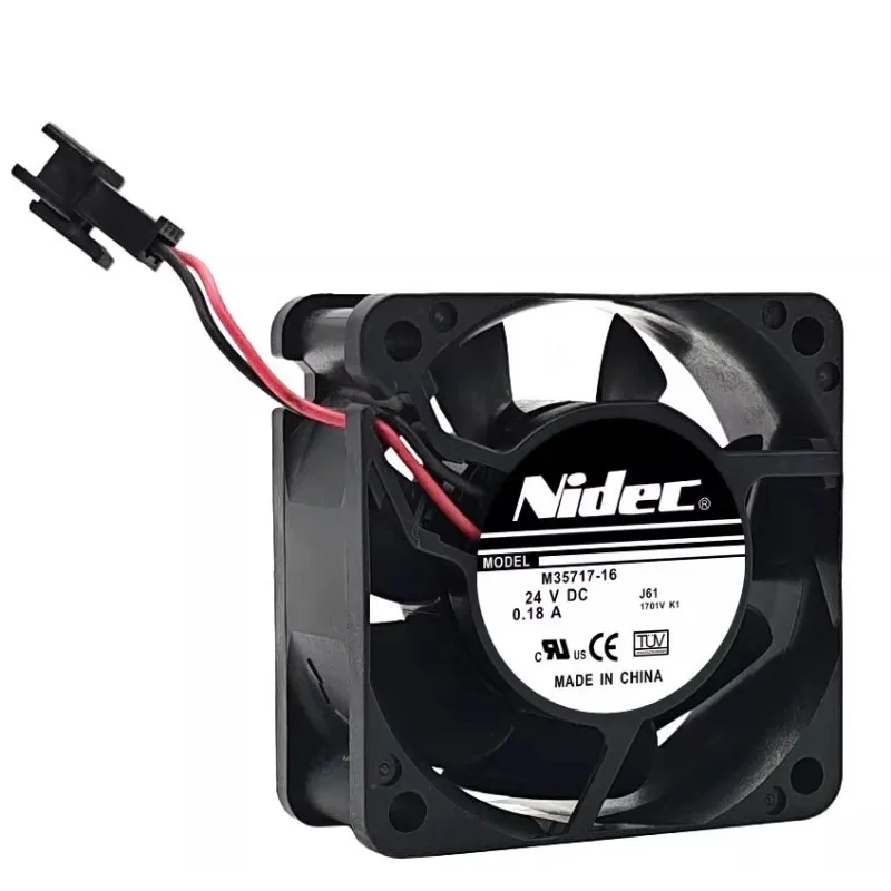 

Новый вентилятор охлаждения для Nidec M/B35717-16 24V 0.18A 6025 6см, промышленный инверторный вентилятор для систем управления, 60x60x25мм