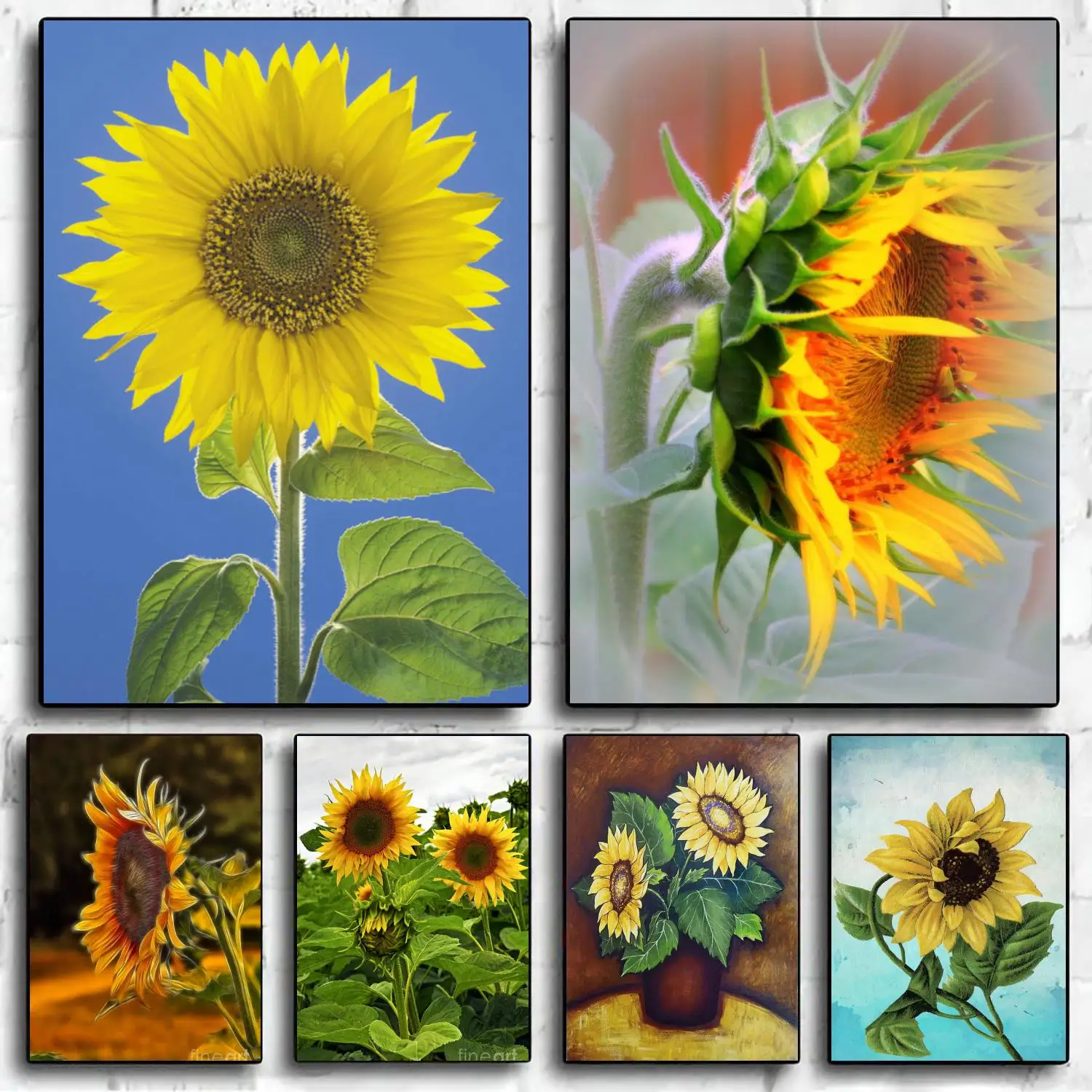 

sunflower Decoration Art Poster Wall Art Personalized Gift Modern Family bedroom Decor Canvas Posters