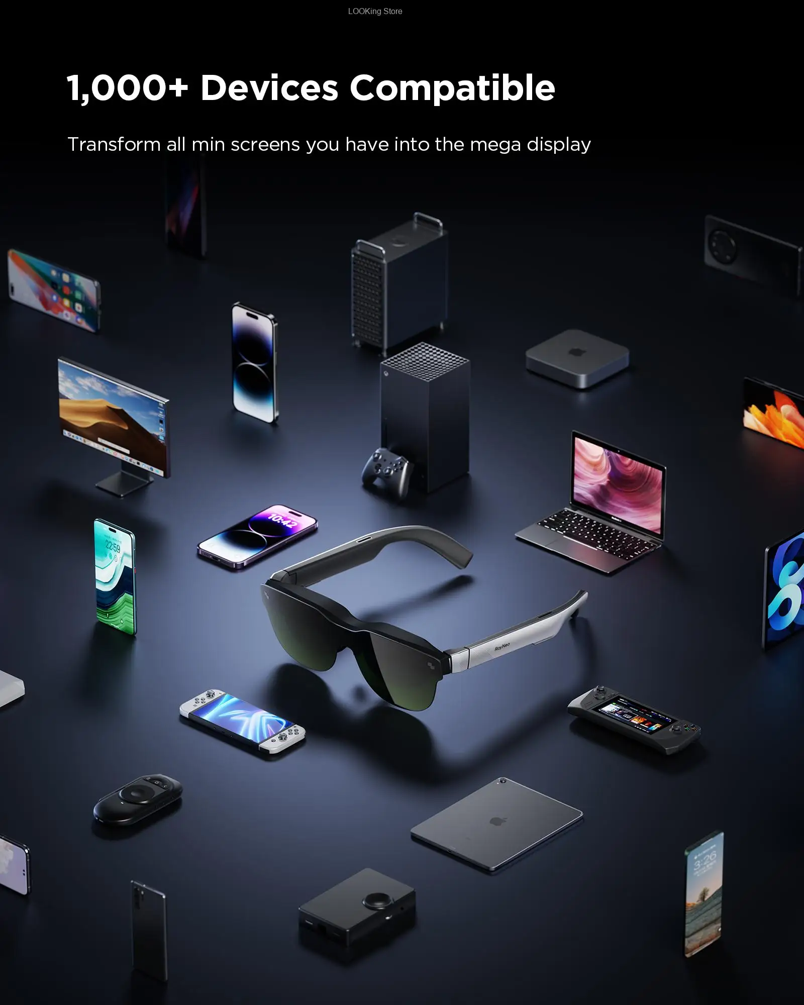 RayNeo Air 3S AR Glasses Micro OLED Screen Display 3D HD سينما خاصة للهاتف المحمول آلة ألعاب الكمبيوتر #5