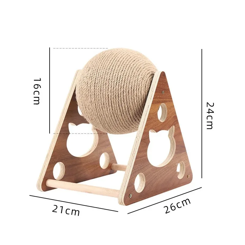 Vertical Cat Scratching Board with Scratching Ball, Wear Resistant Non Shedding Hemp Rope Design, Kitten Claw Grinding Daily Toy