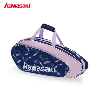 Kawasaki 2024 Badminton Bag for Women Can Accommodate Three Rackets Tennis Bag K1G00-B8362