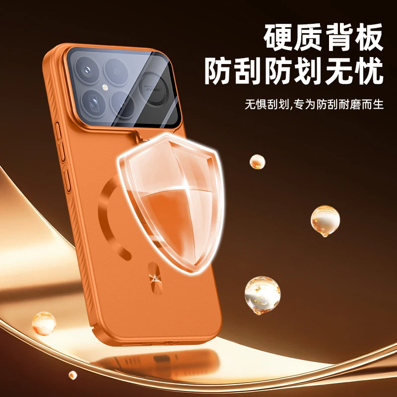 حافظة مغناطيسية لهاتف Xiaomi Mi Poco F8 Ultra Fold حامل غير مرئي لحماية الكاميرا لغطاء Magsafe للشحن اللاسلكي المقاوم للصدمات