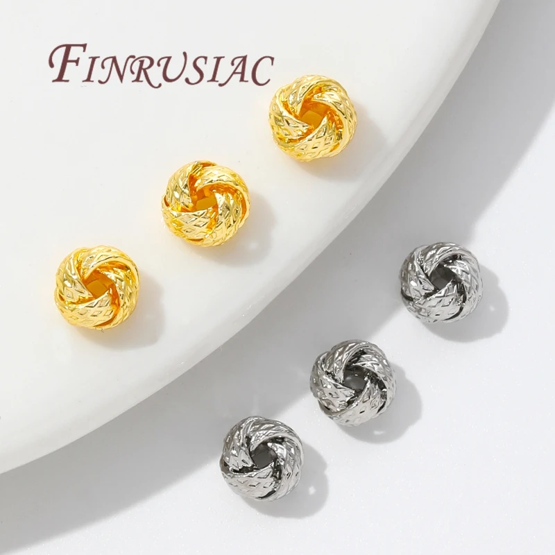 18K Real Gold Plated Bead Separators,Rounds Beads,Accessories For Bracelets,Metal Separators Beads,DIY Jewelry Making Supplies
